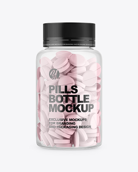 Download Clear Plastic Bottle With Pills Mockup In Bottle Mockups On Yellow Images Object Mockups PSD Mockup Templates