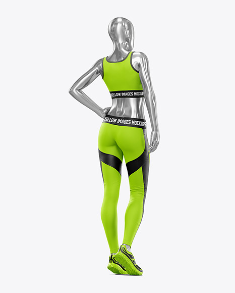 Download Women S Fitness Kit Mockup In Apparel Mockups On Yellow Images Object Mockups