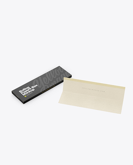 Download Rolling Paper Box Mockup in Box Mockups on Yellow Images Object Mockups