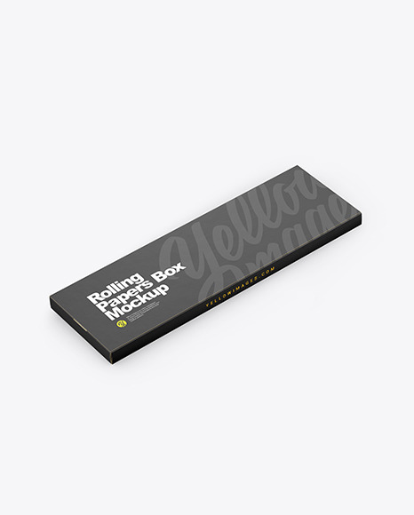 Download Rolling Paper Box Mockup In Box Mockups On Yellow Images Object Mockups