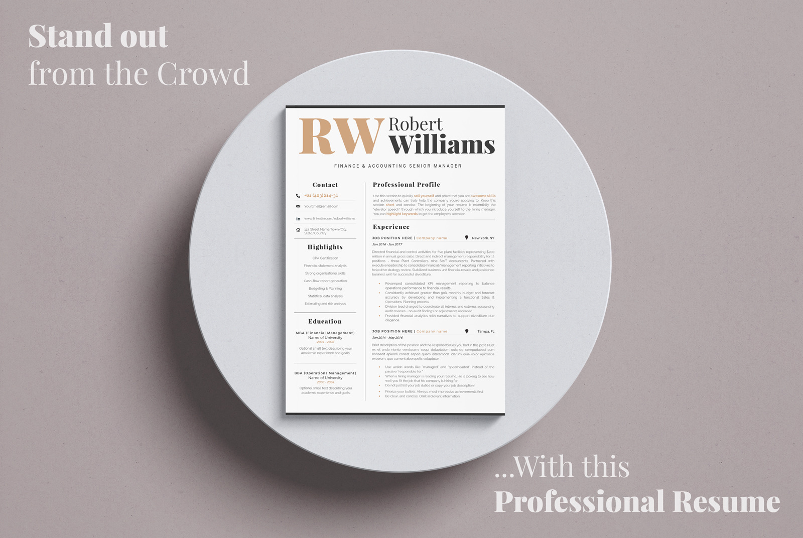 Accountant Sales Resume Template Cover Letter Format And References For Ms Word And Mac Pages In Resume Templates On Yellow Images Creative Store