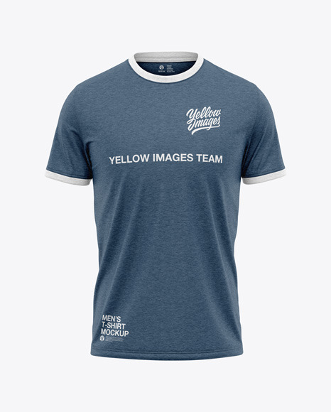 Download Men S Heather Crew Neck T Shirt Mockup Front View In Apparel Mockups On Yellow Images Object Mockups