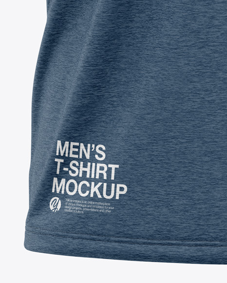 Men S Heather Crew Neck T Shirt Mockup Front View In Apparel Mockups On Yellow Images Object Mockups