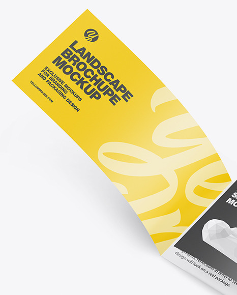 Download Landscape Brochure Mockup Yellow Author PSD Mockup Templates