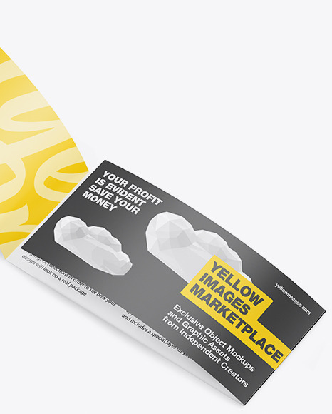 Landscape Brochure Mockup In Stationery Mockups On Yellow Images Object Mockups