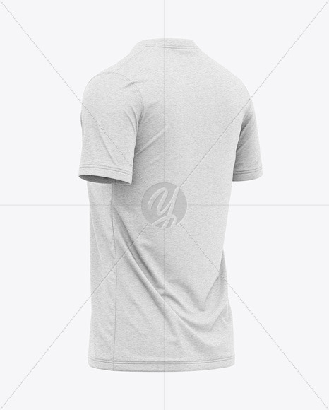 Download Men S Heather Crew Neck T Shirt Mockup Back Half Side View In Apparel Mockups On Yellow Images Object Mockups