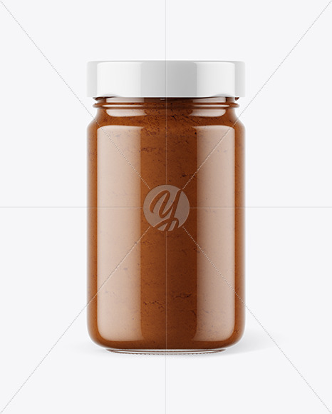 Download Clear Glass Jar With Powdered Chocolate Peanut Butter Mockup In Jar Mockups On Yellow Images Object Mockups PSD Mockup Templates