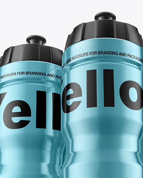 Download Three Metallic Sport Bottles Mockup In Bottle Mockups On Yellow Images Object Mockups