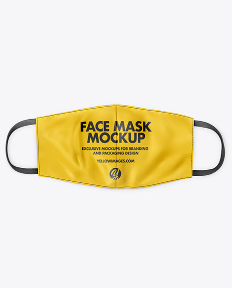 Face Mask Mockup Yellow Author