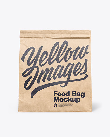 Kraft Paper Food Bag Mockup PSD #2