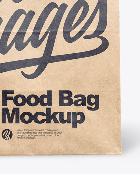 Download Kraft Paper Food Bag Mockup In Bag Sack Mockups On Yellow Images Object Mockups