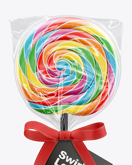 Download Swirl Lollipop With Bow And Label Mockup In Packaging Mockups On Yellow Images Object Mockups PSD Mockup Templates