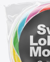 Swirl Lollipop with Bow and Sticker Mockup