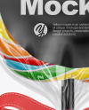 Swirl Lollipop with Bow and Sticker Mockup