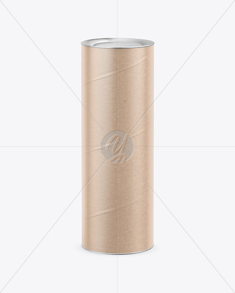 Download Kraft Paper Tube Mockup In Tube Mockups On Yellow Images Object Mockups PSD Mockup Templates