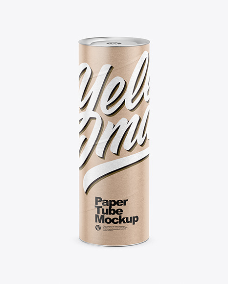 Download Kraft Paper Tube Mockup In Tube Mockups On Yellow Images Object Mockups Yellowimages Mockups