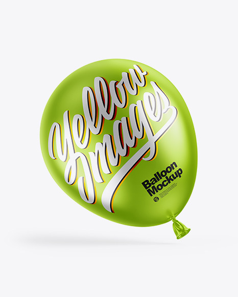 Metallic Balloon Mockup PSD #2