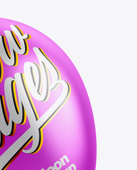 Metallic Balloon Mockup PSD #6