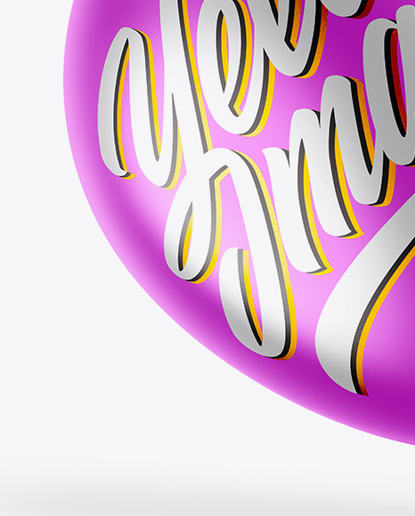 Metallic Balloon Mockup PSD #7
