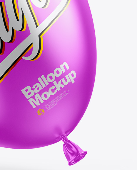Metallic Balloon Mockup PSD #5