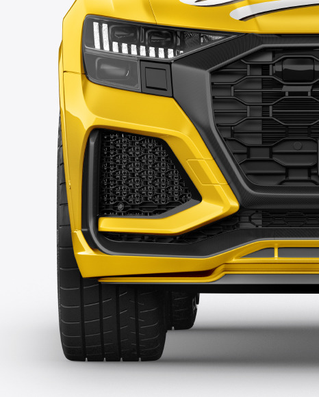 Download Coupe Crossover Suv Mockup Front View In Vehicle Mockups On Yellow Images Object Mockups PSD Mockup Templates