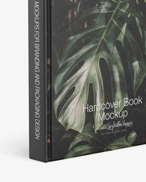 Hardcover Book w  Fabric Cover Mockup PSD #4