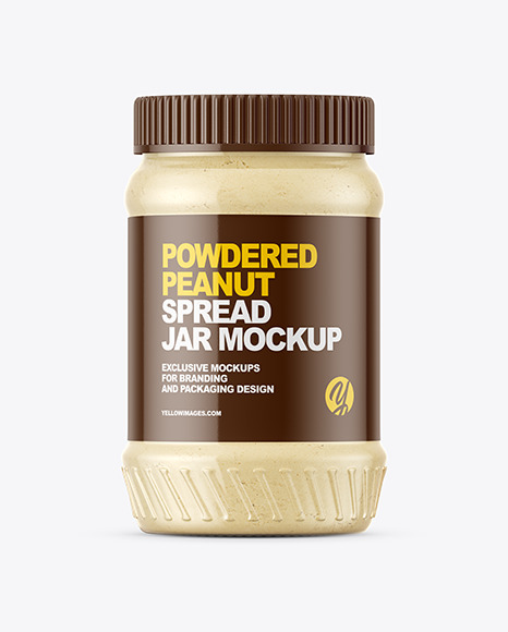 Download Powdered Peanut Spread Jar Mockup In Jar Mockups On Yellow Images Object Mockups PSD Mockup Templates