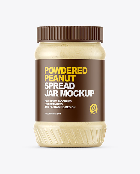 Powdered Peanut Spread Jar Mockup PSD #2