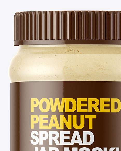 Download Powdered Peanut Spread Jar Mockup In Jar Mockups On Yellow Images Object Mockups PSD Mockup Templates