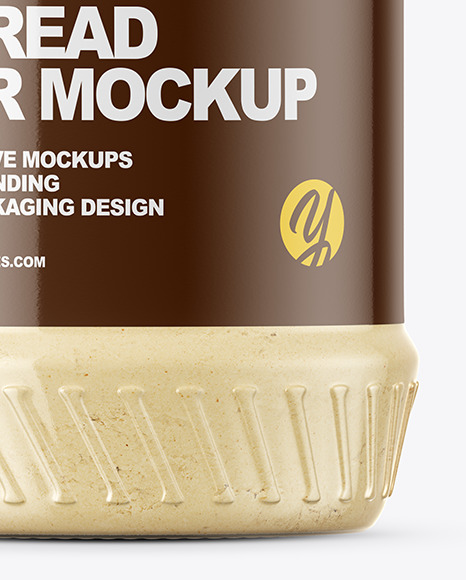 Download Powdered Peanut Spread Jar Mockup In Jar Mockups On Yellow Images Object Mockups PSD Mockup Templates