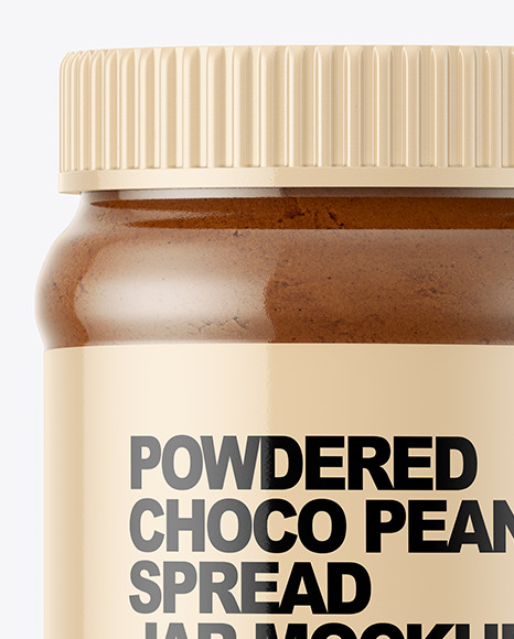 Powdered Choco Peanut Spread Jar Mockup PSD #4