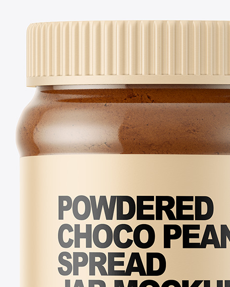 Powdered Choco Peanut Spread Jar Mockup PSD #5