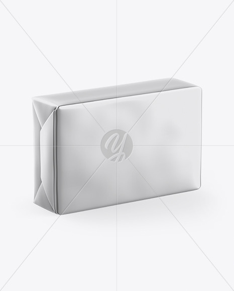 Download Metallic Butter Block Mockup Half Side View In Packaging Mockups On Yellow Images Object Mockups PSD Mockup Templates