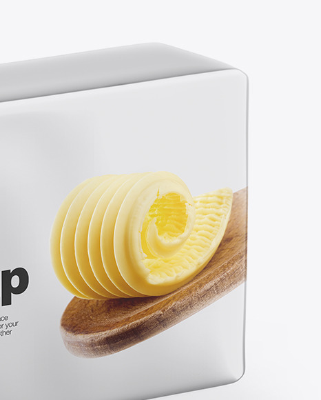 Download Metallic Butter Block Mockup Half Side View In Packaging Mockups On Yellow Images Object Mockups Yellowimages Mockups