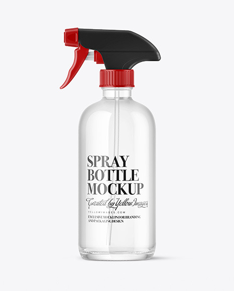 Download Clear Glass Spray Bottle Mockup In Bottle Mockups On Yellow Images Object Mockups