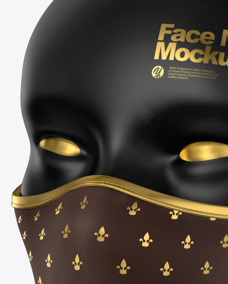 One Piece Face Mask Mockup In Apparel Mockups On Yellow Images Object Mockups