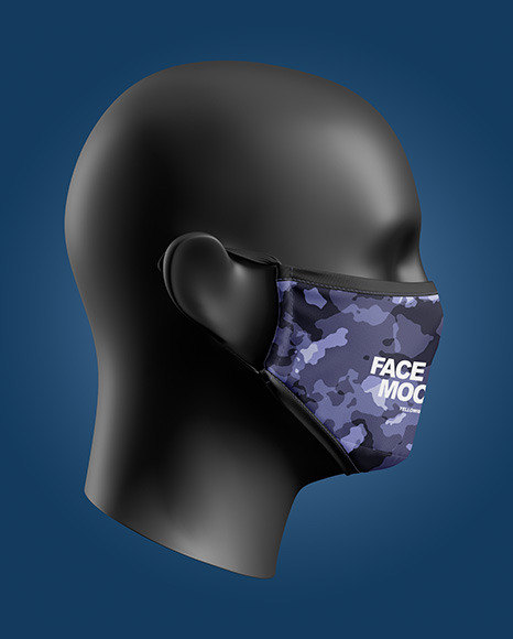 Download Face Mask Mockup In Apparel Mockups On Yellow Images Object Mockups PSD Mockup Templates