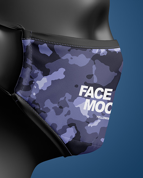 Download Face Mask Mockup In Apparel Mockups On Yellow Images Object Mockups