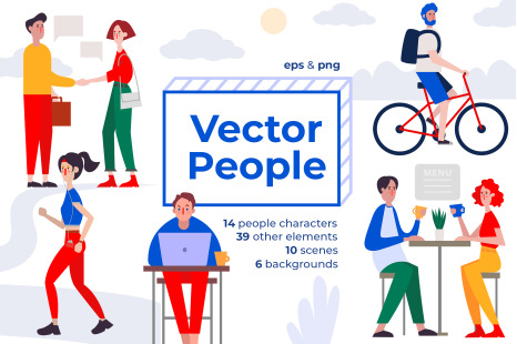 Vector People in daily activity