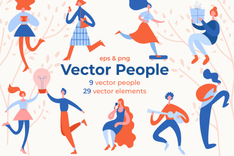People Characters Vector Set