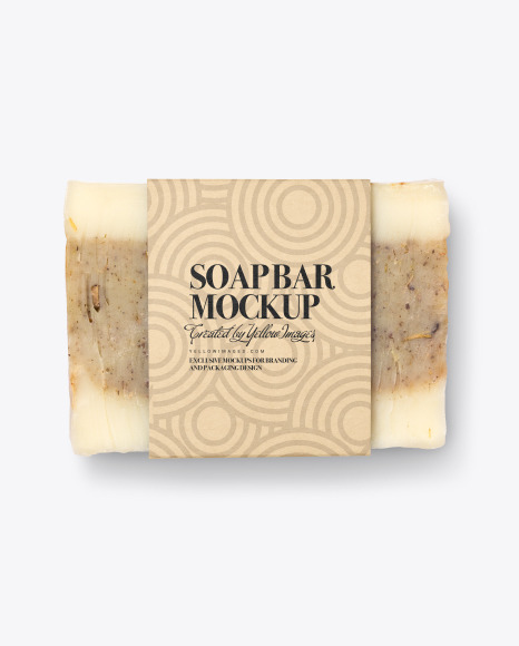 Soap Bar Mockup In Packaging Mockups On Yellow Images Object Mockups