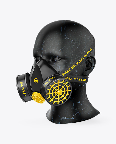 Download N95 Mask Mockup - Respirator Mockup Half Side View In ...