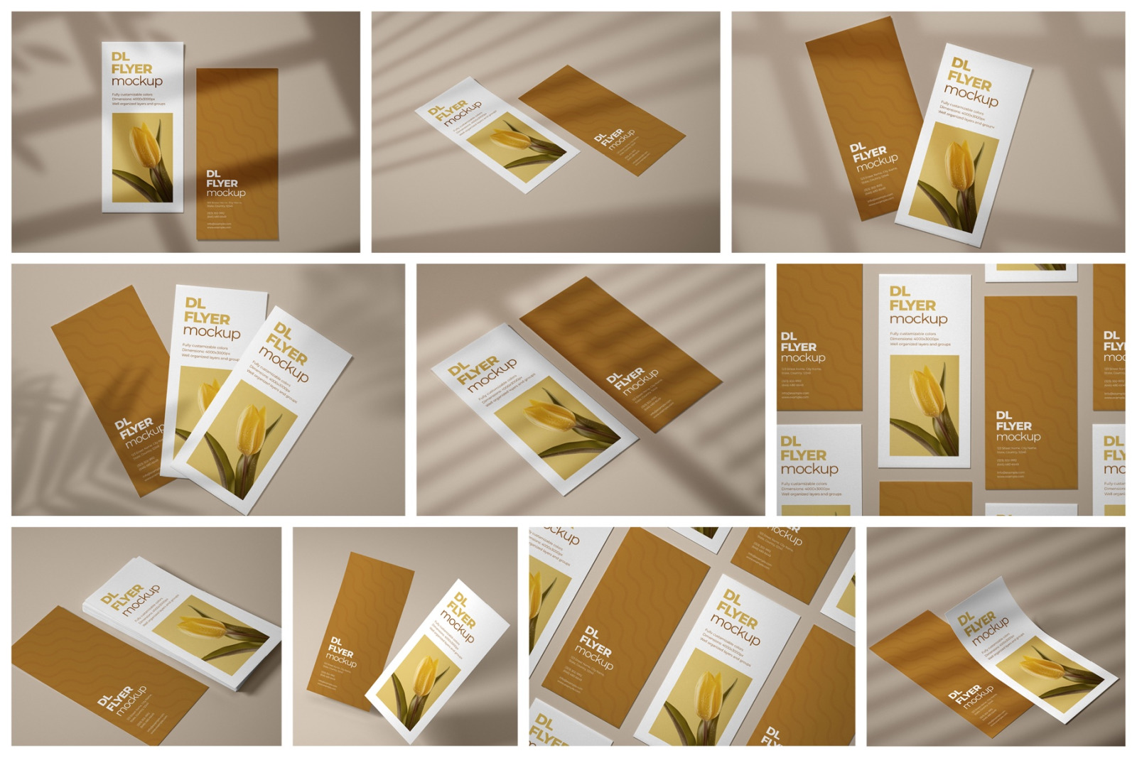 Download Dl Flyer Mockup Set In Stationery Mockups On Yellow Images Creative Store Yellowimages Mockups