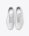 Realistic Sneakers Mockup In Apparel Mockups On Yellow Images Object Mockups