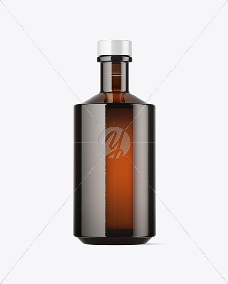 Amber Glass Bottle Mockup In Bottle Mockups On Yellow Images Object Mockups