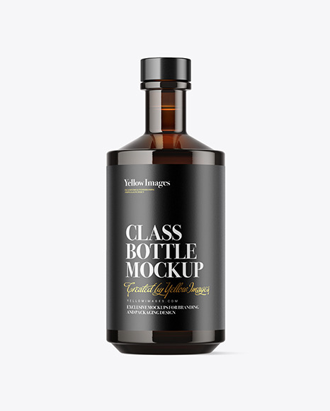 Download Amber Glass Bottle Mockup In Bottle Mockups On Yellow Images Object Mockups PSD Mockup Templates