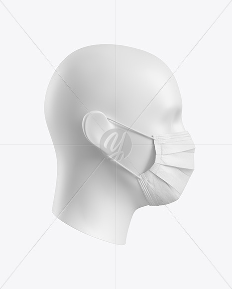 Face Mask Mockup In Apparel Mockups On Yellow Images Object Mockups