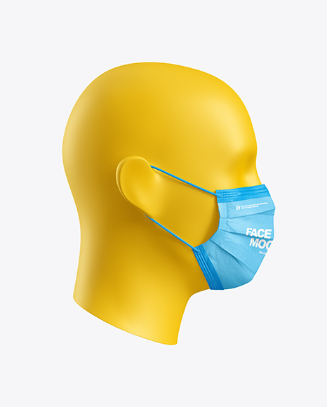 Download Face Mask Mockup In Apparel Mockups On Yellow Images Object Mockups