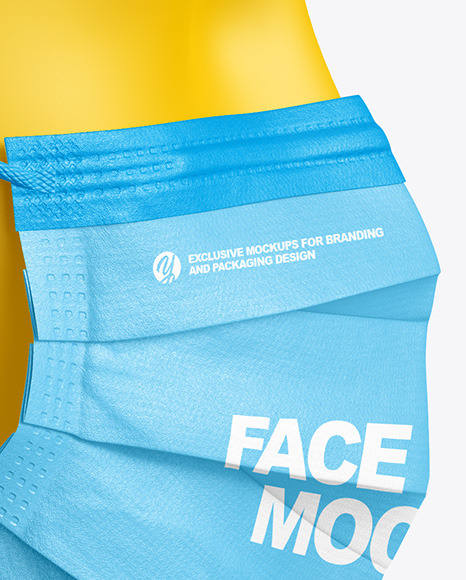 Download Face Mask Mockup In Apparel Mockups On Yellow Images Object Mockups