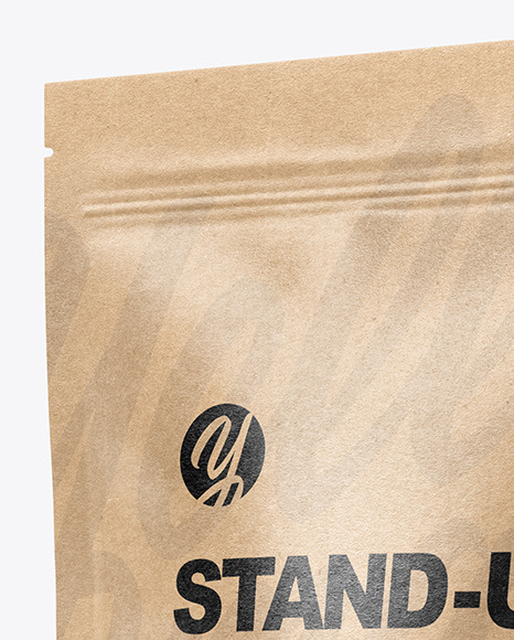 Download Kraft Paper Stand Up Pouch Mockup Yellow Author PSD Mockup Templates